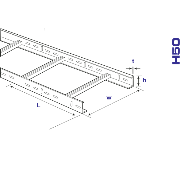 кабеленесущие системы лестничного типа h50